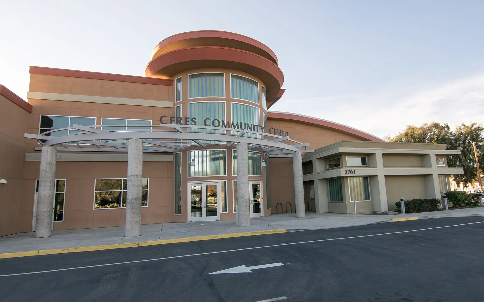 Exterior of the Ceres Community Center.